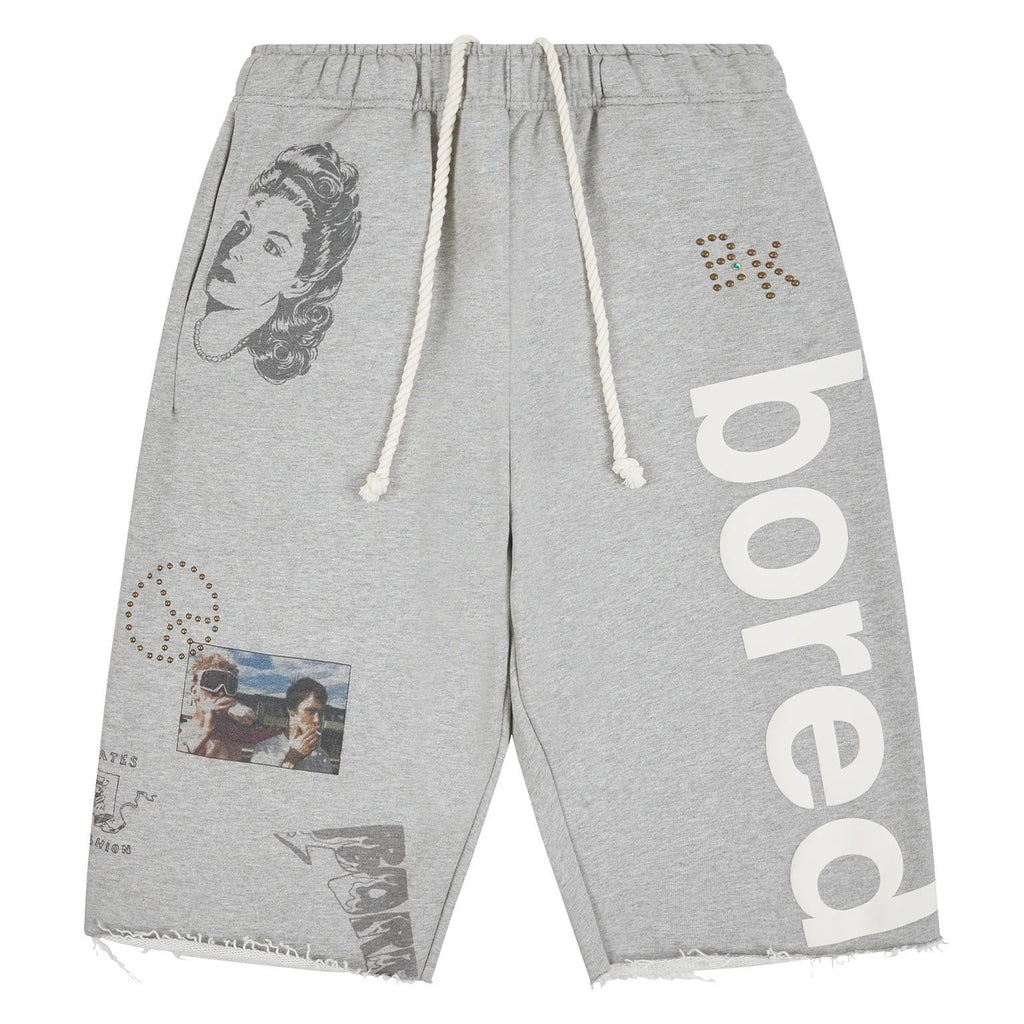 Boredom Kills Message Sweatshort Grey