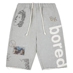 Boredom Kills Message Sweatshort Grey