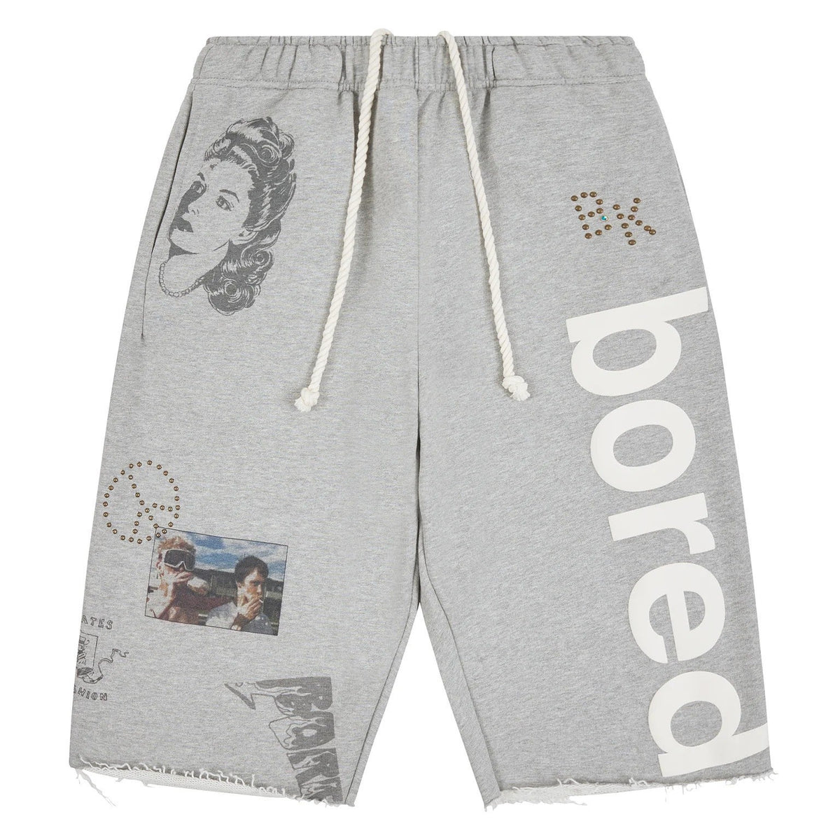 Boredom Kills Message Sweatshort Grey