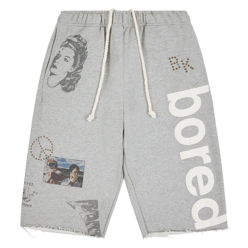 Boredom Kills Message Sweatshort Grey