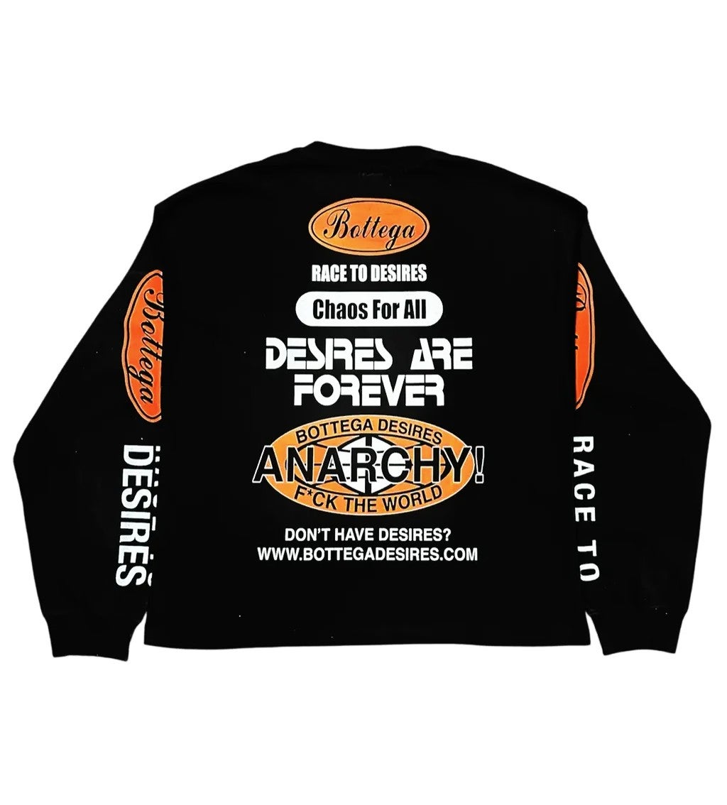 Bottega Desires Tee Black Race to Desires Longsleeve