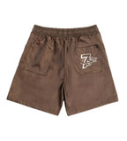 Triple Sevens Shorts Brown Nylon Button