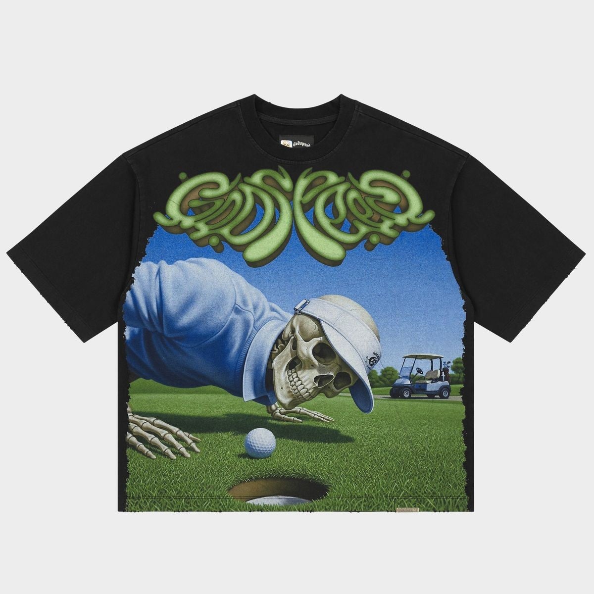 Godspeed tee Green Reaper black wash