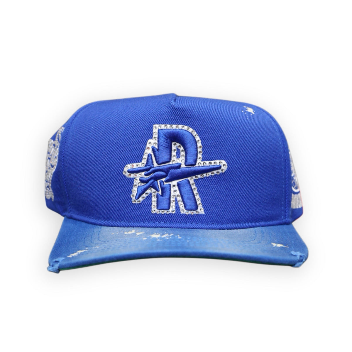 Roughplay Hat R Logo Vintage Blue Silver