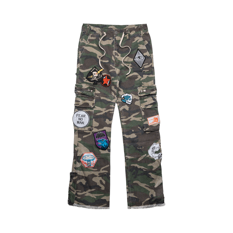 Godspeed Patchwork Flared Cargo Pants 'Camo'