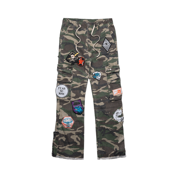 Godspeed Patchwork Flared Cargo Pants 'Camo'