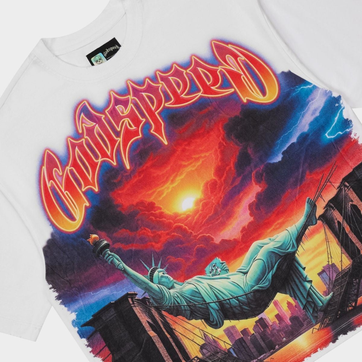Godspeed Tee Burnt Bridges White