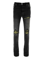 Amiri Jeans Mx1 Black International Yellow Patch
