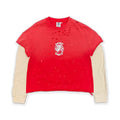 SAINT VANITY Tee Red Cutoff Thermal Long Sleeve