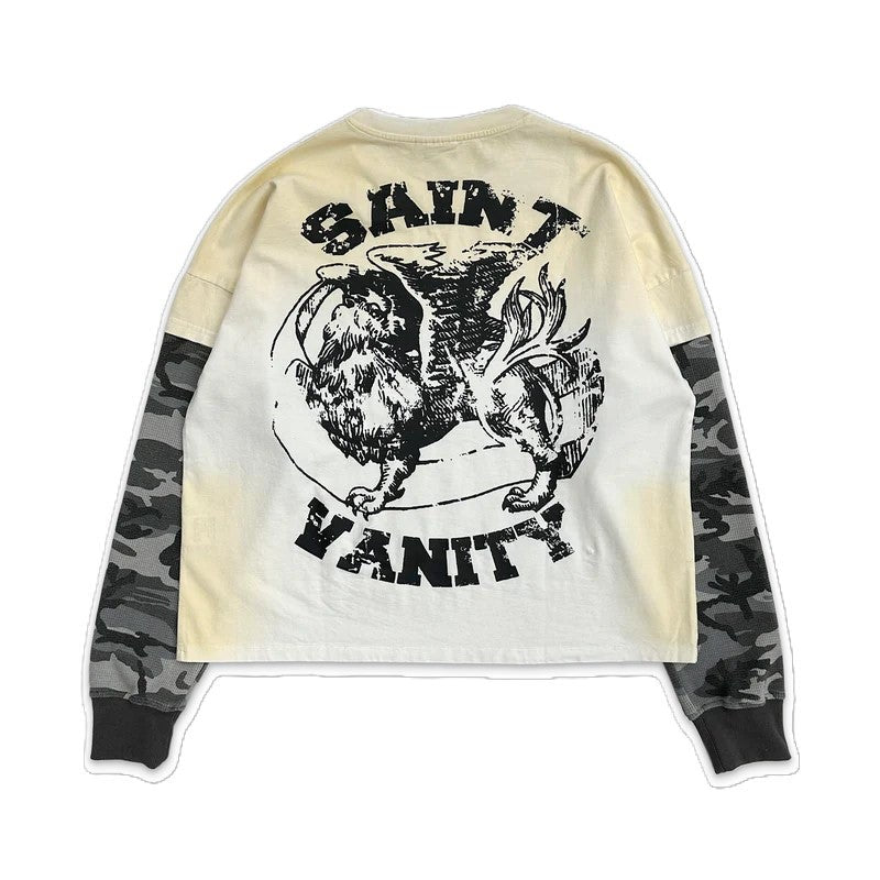 Saint Vanity White Grey SMOKE CAMO THERMAL Longsleeve