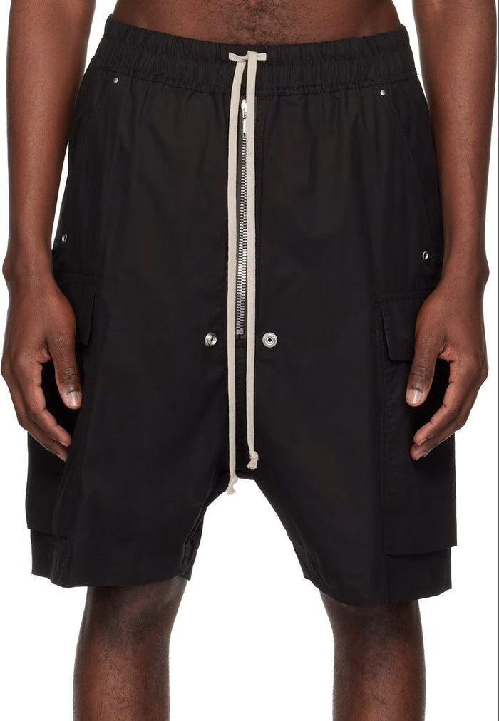 Rick Owens Black Temple Cargobela Shorts