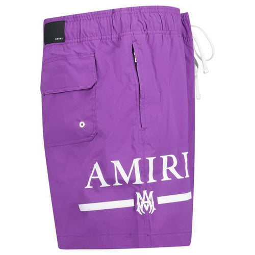 Amiri Swim Shorts Ma Bar Purple White