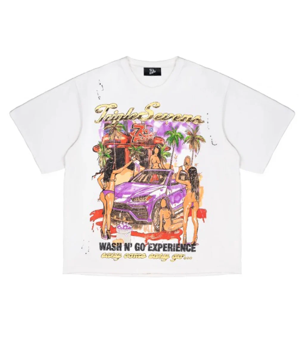 Triple Sevens Tee White Wash & Go