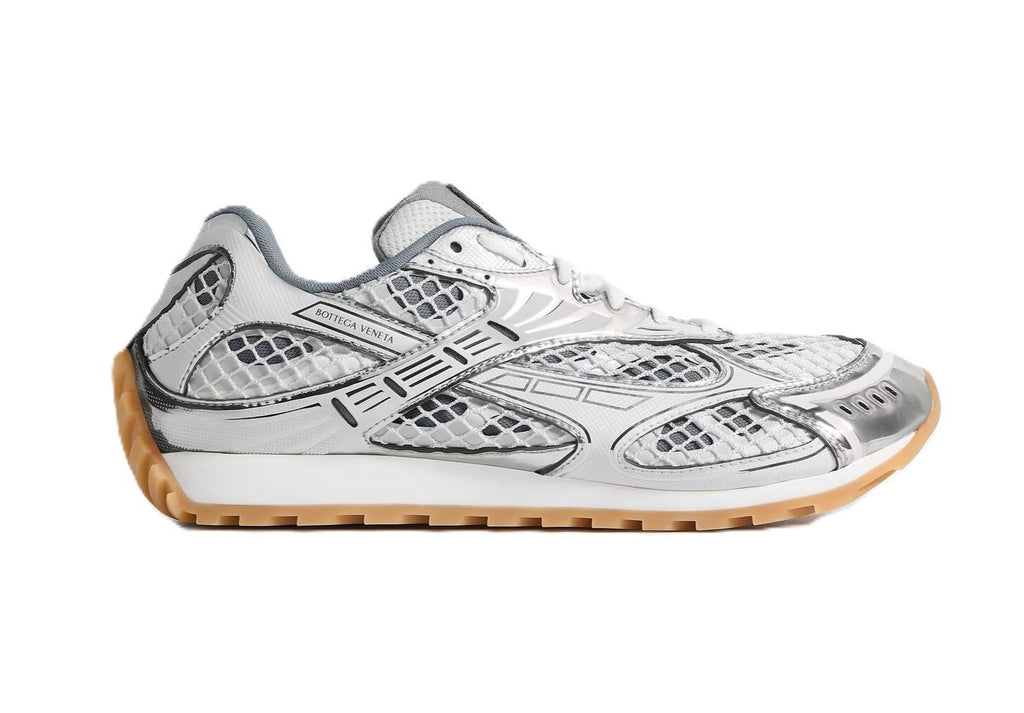 Bottega Veneta Orbit Sneakers White Silver