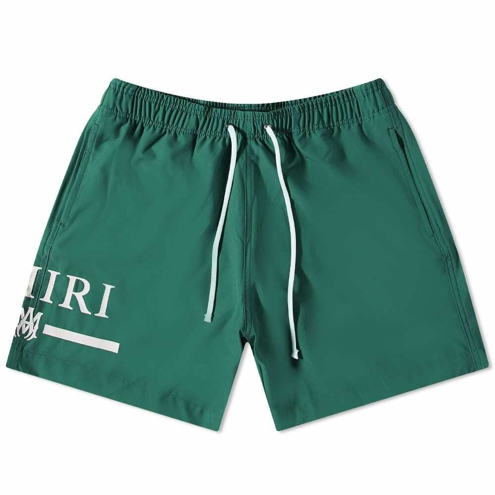Amiri Swim Shorts MA Bar Military Green