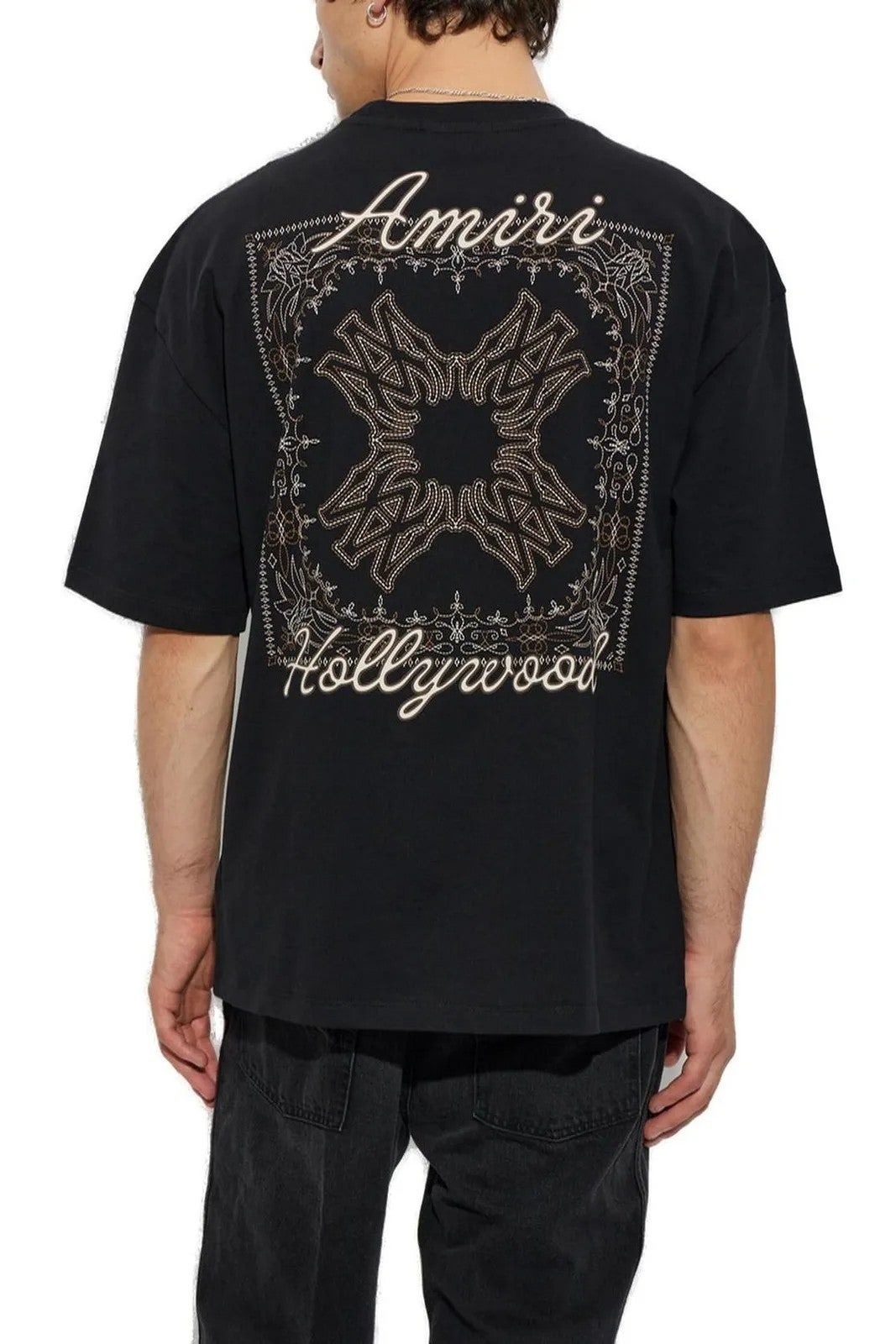 Amiri Tee MA Quad Bandana Black