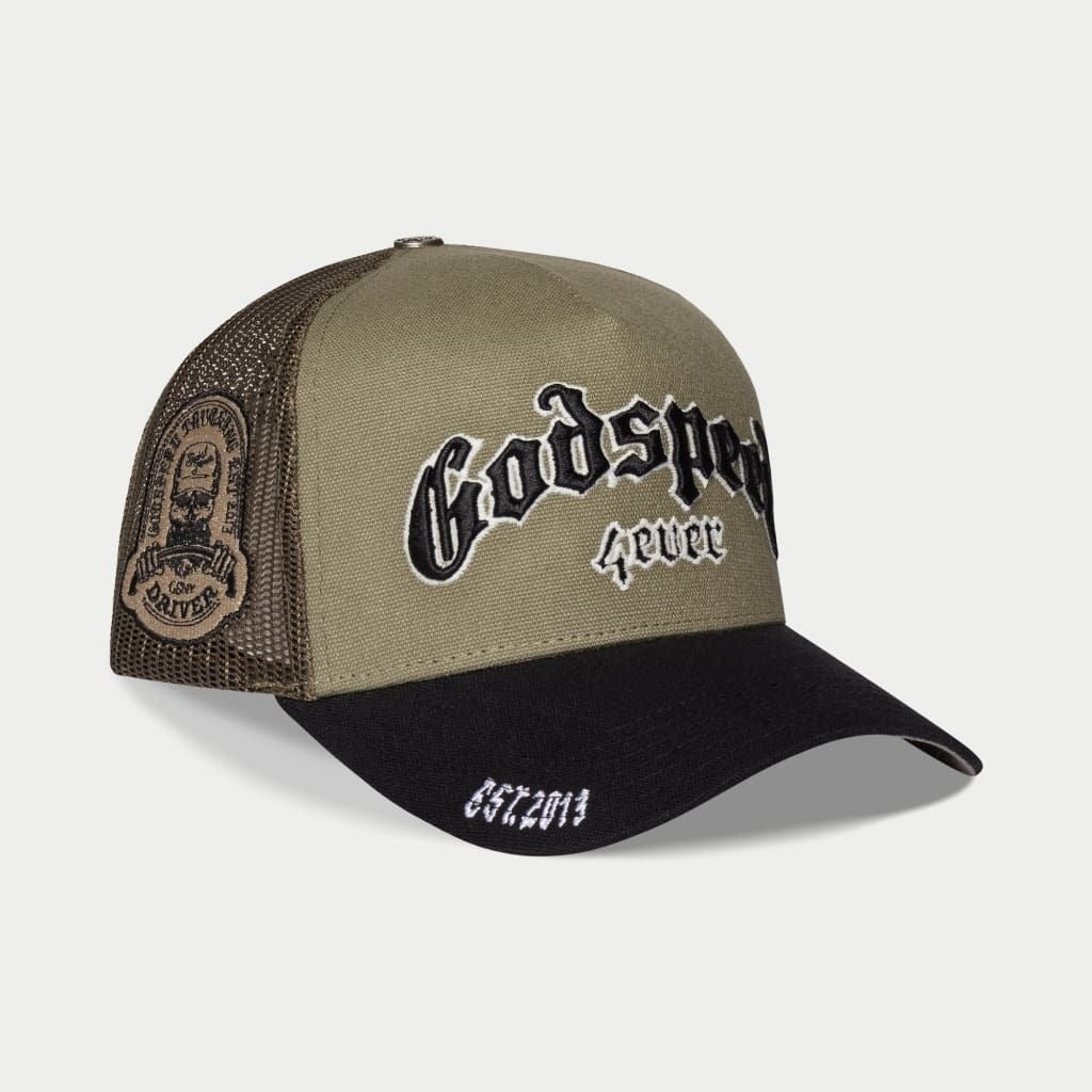 Godspeed Hat Olive Black Gs Forever Trucker