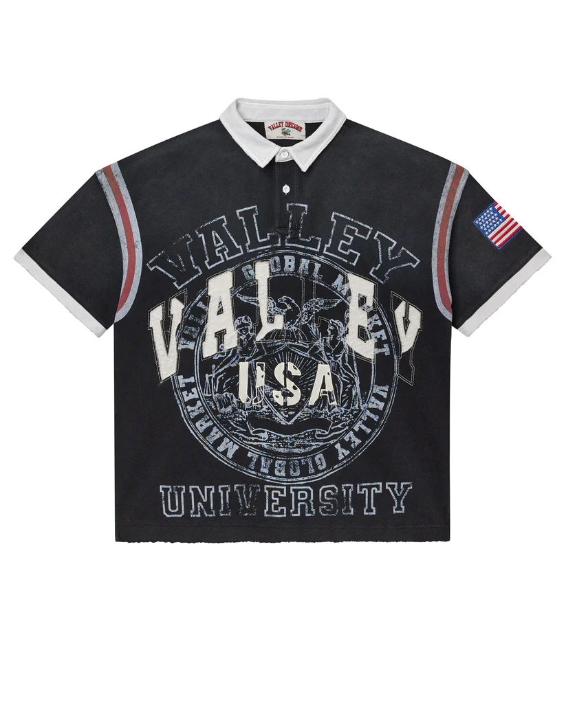 Vale Forever Black Valley USA Rugby Polo