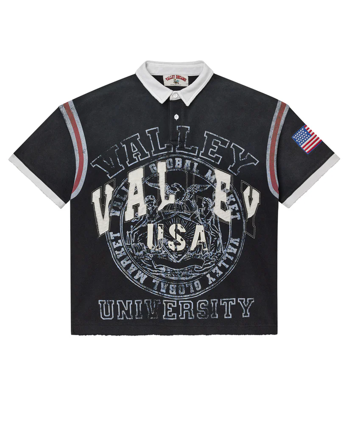 Vale Forever Black Valley USA Rugby Polo