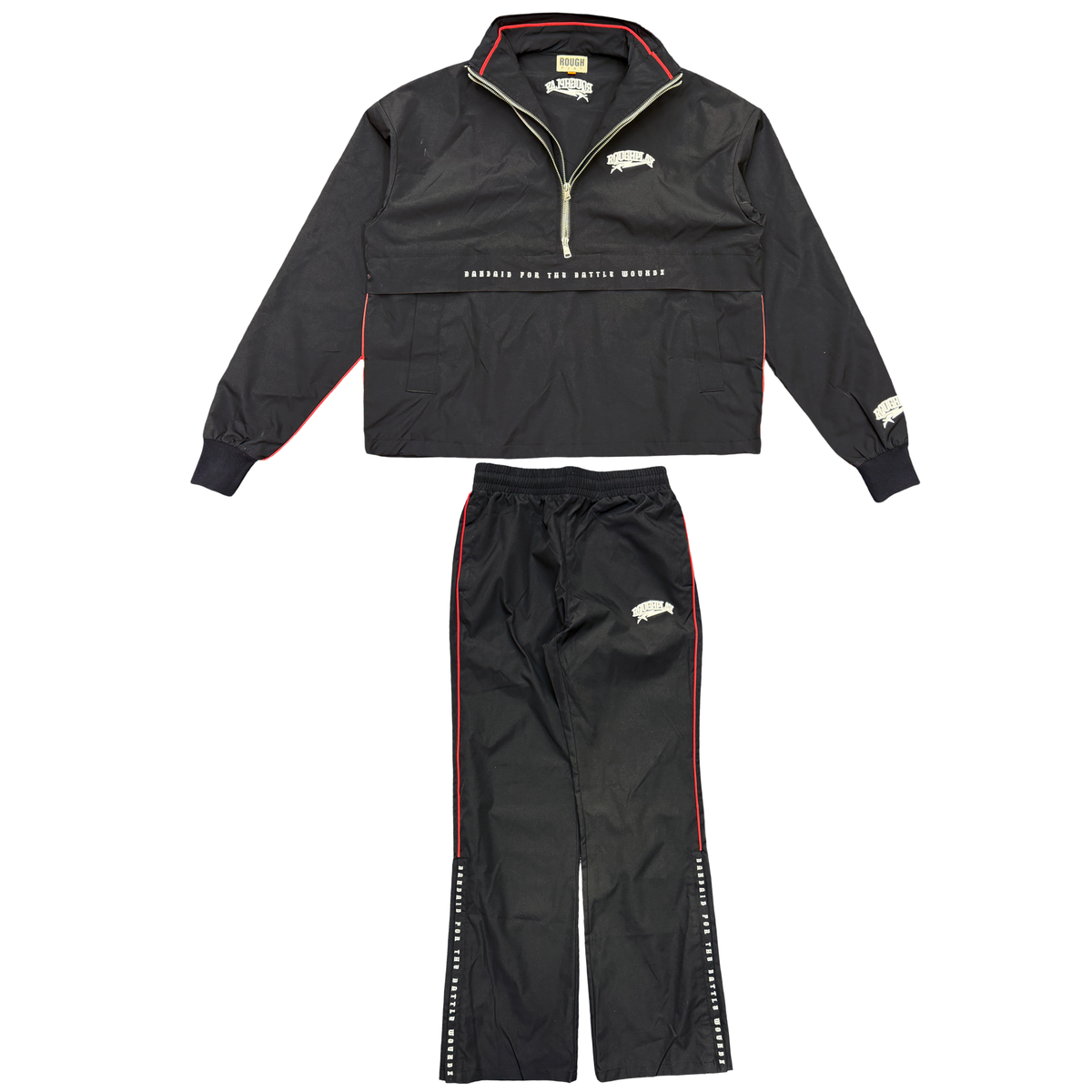 Roughplay Quarter Zip Set Black Red