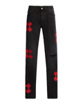 Amiri Jeans Black MA Quad Applique Red
