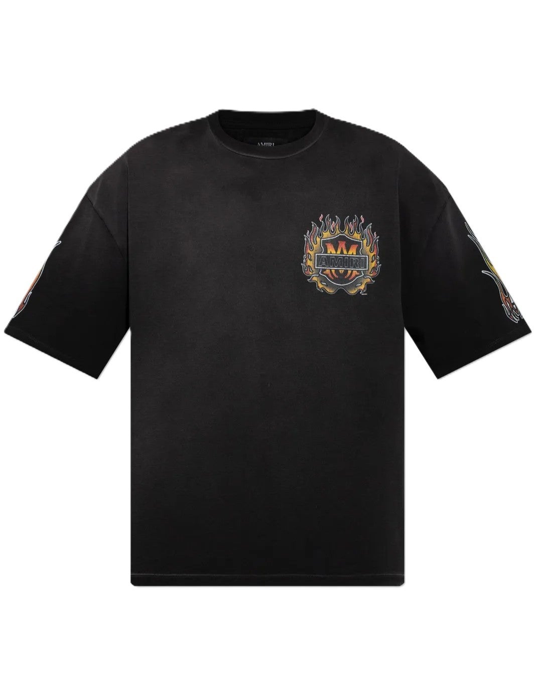 Amiri Tee MA Flames Black Oversized