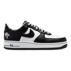 FLEX SHOP Air Force 1 x Terror Squad Blackout sneakers in premium black and white leather with heel embroidery.