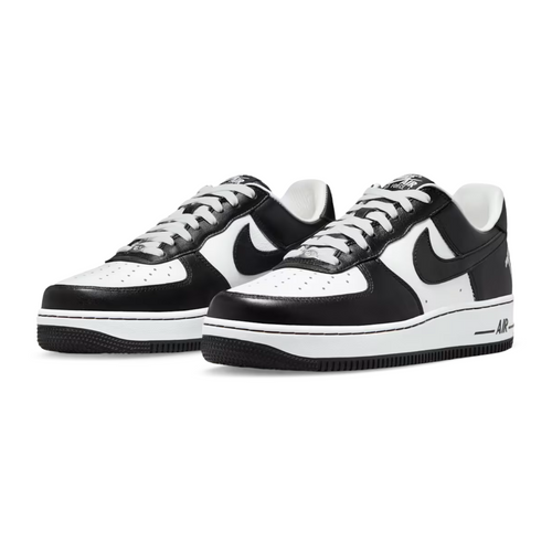 FLEX SHOP Air Force 1 x Terror Squad Blackout sneakers in premium black and white leather with heel embroidery