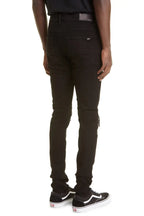 Amiri Black MX1 Bandana Ripped Patch Skinny Jeans