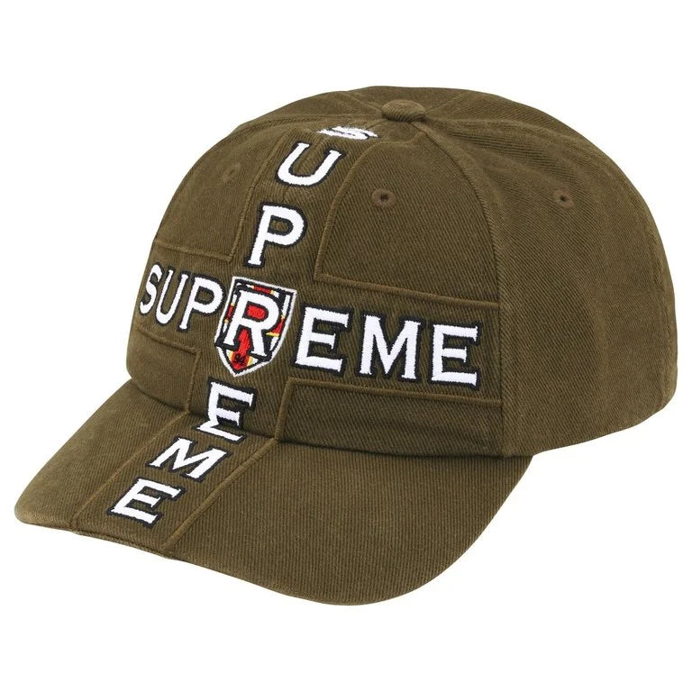 Supreme Cross 6-Panel Olive Hat