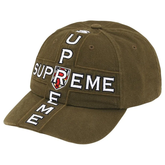 Supreme Cross 6-Panel Olive Hat