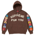 Supreme "Fuck You" Zip Up Brown Hoodie