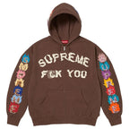 Supreme "Fuck You" Zip Up Brown Hoodie