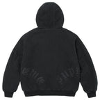 Supreme Jacket  Hooded Work Leather Appliqué Black