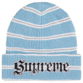 Supreme Beanie Metallic Stripe Light Blue