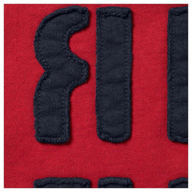 Supreme "Mirrored Appliqué" Red Hoodie