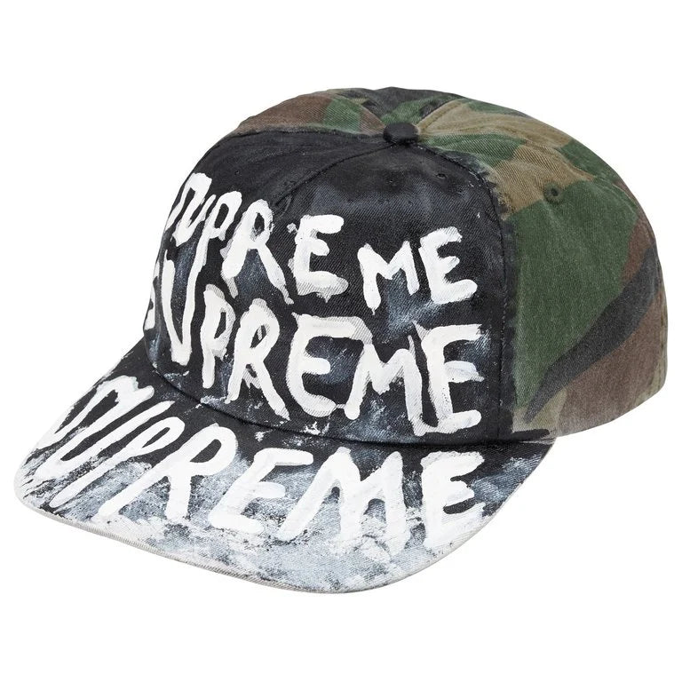 Supreme Hat Painted 5-Panel Woodland Camo