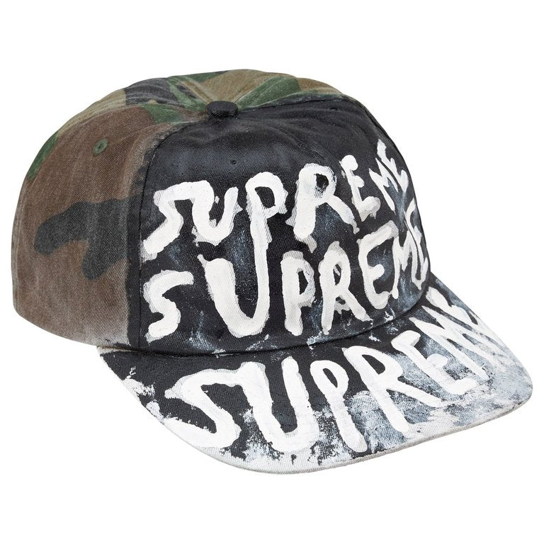 Supreme Hat Painted 5-Panel Woodland Camo
