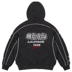 Supreme Hoodie Racing Lined Zip Up Black