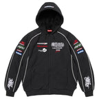 Supreme Hoodie Racing Lined Zip Up Black