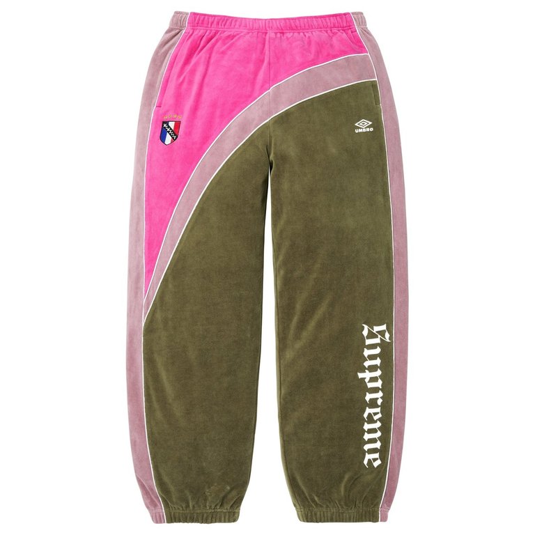 Supreme Track Pant Umbro Velour Olive