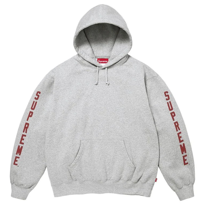 Supreme Heather Grey Washed Logo Hooded Sweatshirt