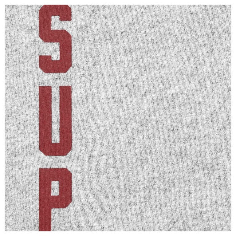 Supreme Heather Grey Washed Logo Hooded Sweatshirt