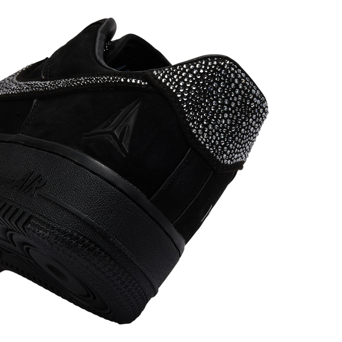FLEX SHOP Nike Ja Morant x Swarovski Air Force 1 Low sneaker in black suede with crystal-encrusted heel and swoosh