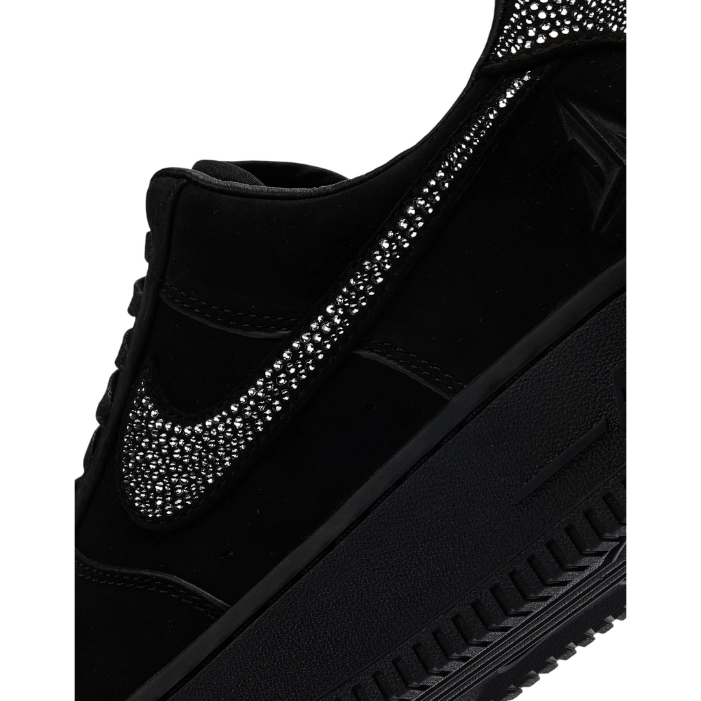 FLEX SHOP Nike Ja Morant x Swarovski Air Force 1 Low LX sneaker in black with crystal-encrusted swoosh detail