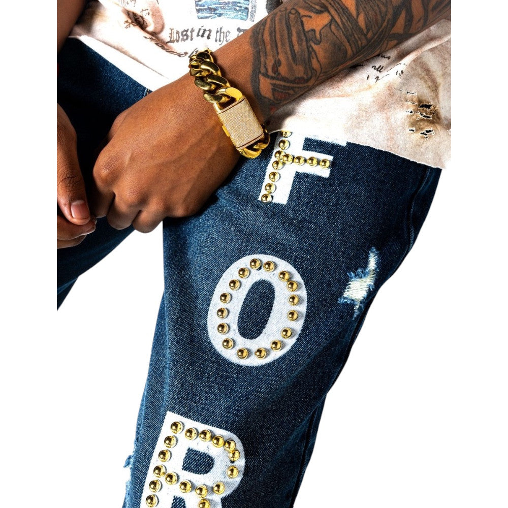 Forever Hungry Dark Blue Forever Flared Jeans
