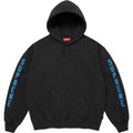 Supreme Black Washed Logo Hooded Sweatshirt