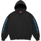 Supreme Black Washed Logo Hooded Sweatshirt